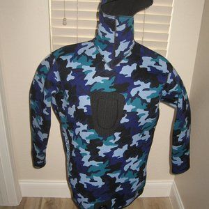 Oceanos Life Mens scuba Hooded Top - Blue Camo